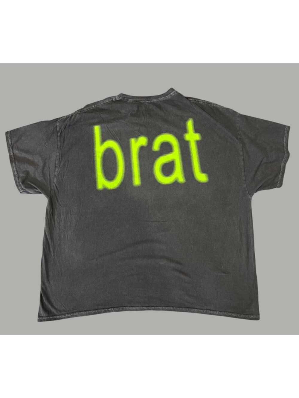 Charli XCX Brat Graphic Tee Black Oversized X-Large 100% Cotton Fun Casual Stree